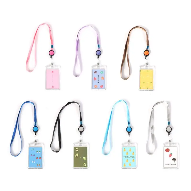 Transparent Acrylic Name Card Holder Retractable Cute Cartoon Bank ID Card Cover Protective Case with Lanyard
Transparent Acrylic Name Card Holder Retractable Cute Cartoon Bank ID Card Cover Protective Case with Lanyard