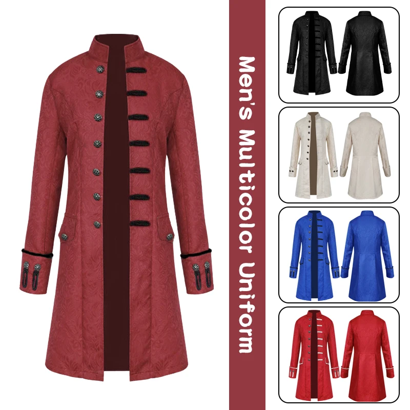 Men's Gothic Vintage Jacket Outfit Steampunk Embroider Victorian Edwardian Cosplay Coat Tailcoat Halloween Carnival Costume
Men's Gothic Vintage Jacket Outfit Steampunk Embroider Victorian Edwardian Cosplay Coat Tailcoat Halloween Carnival Costume