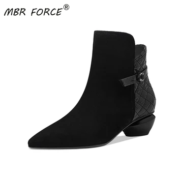MBR FORCE Kid Suede British style Ankle Boots Women 2020 Height Increased Heels Warm Elegant Woman Booties Ladies boots shoes
MBR FORCE Kid Suede British style Ankle Boots Women 2020 Height Increased Heels Warm Elegant Woman Booties Ladies boots shoes