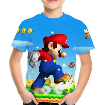 2020 Summer Kids New 3d T shirt Boys Girls Cartoon Super Mario Print T-shirt Children Funny Casual Gamer Tshirt Tops 4-12 Years 
2020 Summer Kids New 3d T shirt Boys Girls Cartoon Super Mario Print T-shirt Children Funny Casual Gamer Tshirt Tops 4-12 Years