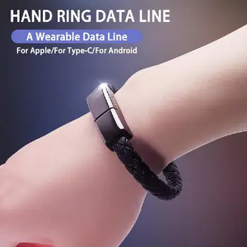 Outdoor Portable Leather Mini Micro USB For iPhone6 7 Android Type-C Bracelet Charger Data Charging Cable Sync Cord Phone Cable
Outdoor Portable Leather Mini Micro USB For iPhone6 7 Android Type-C Bracelet Charger Data Charging Cable Sync Cord Phone Cable