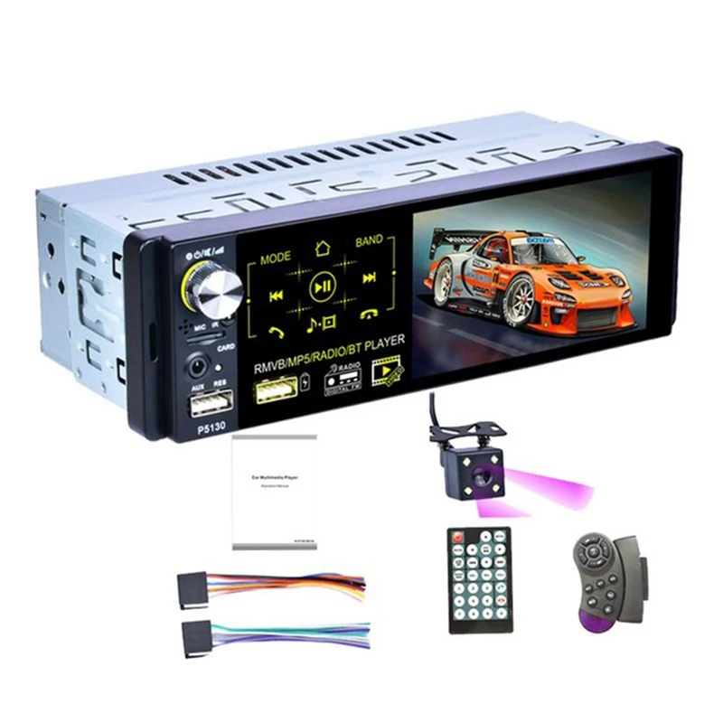 

1Din Car Radio 4.1 Inch Press Screen Audio Stereo Multimedia Mp5 Player Bluetooth Am / Fm / Rds Radio Rear Camera
