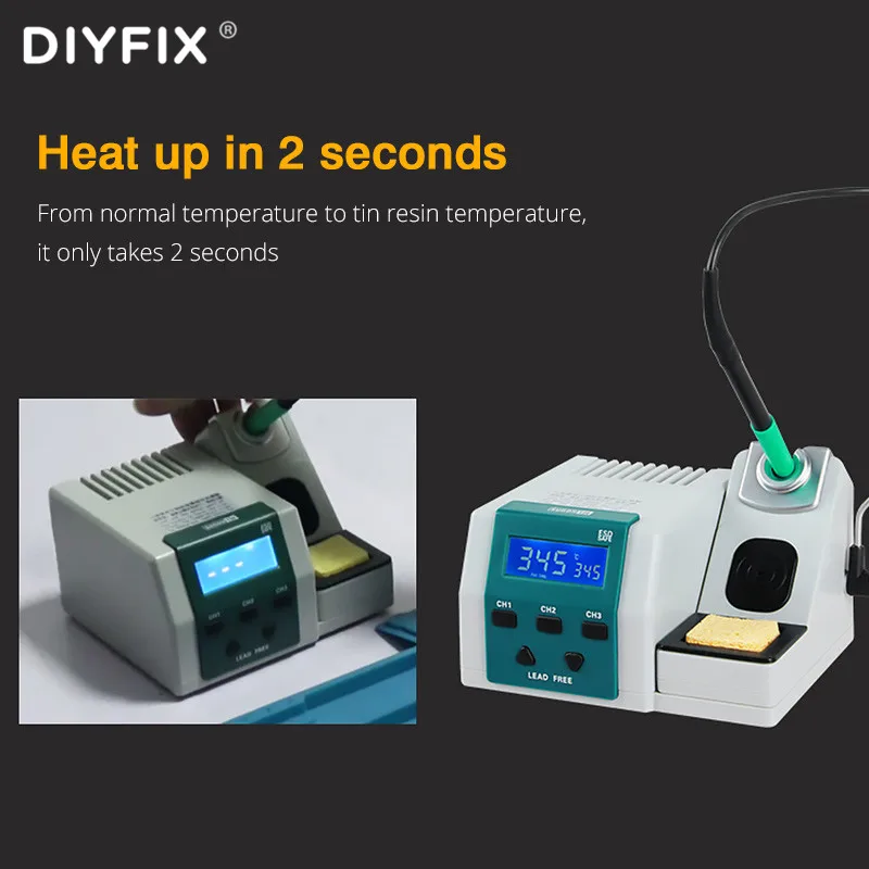 DIYFIX 120 Вт AC220V паяльная станция с подогревом 350 обезжиривания за 2 секунды