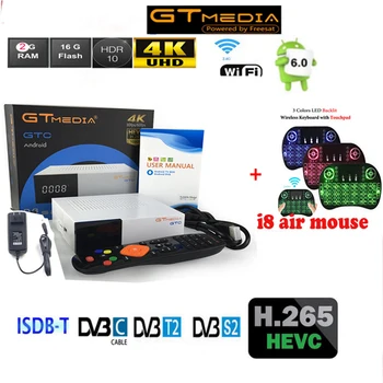 GTmedia GTC 4k satellite receiver optional ccam g10 voice air mouse Android 6.0 TV BOX DVB-S2&C&T2&ISDBT Amlogic S905D 2G 16G
GTmedia GTC 4k satellite receiver optional ccam g10 voice air mouse Android 6.0 TV BOX DVB-S2&C&T2&ISDBT Amlogic S905D 2G 16G