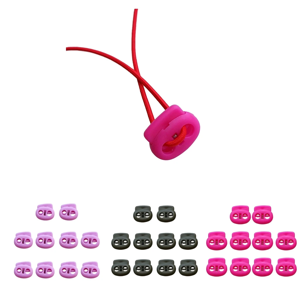 10pcs Dual Hole Plastic Shock Cord End Stopper Paracord Round Ball Toggle Lock Ends for 5mm Cord 10pcs Dual Hole Plastic Shock Cord End Stopper Paracord Round Ball Toggle Lock Ends for 5mm Cord