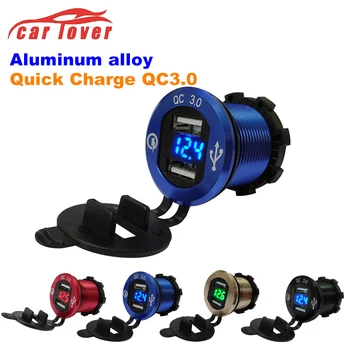 Car Socket USB Quick Charge Dual USB Motorcycle Power Socket Aluminium LED USB QC 3.0 Car Motorcycle Cigarette Lighter
Car Socket USB Quick Charge Dual USB Motorcycle Power Socket Aluminium LED USB QC 3.0 Car Motorcycle Cigarette Lighter