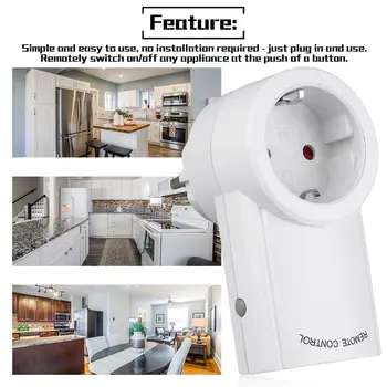 1 Wireless Remote Control Power Outlet Light Switch Socket 1 Remote EU Plug Newest High Quality
1 Wireless Remote Control Power Outlet Light Switch Socket 1 Remote EU Plug Newest High Quality