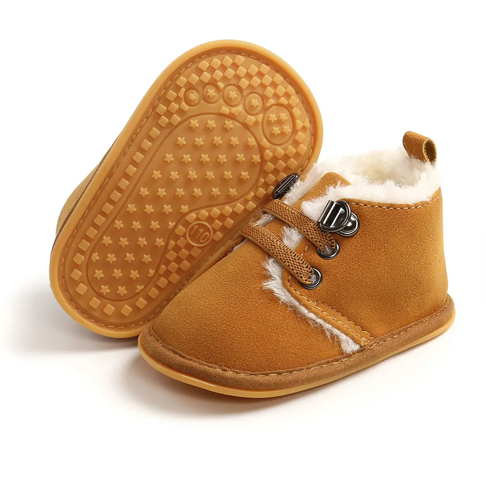 Newborn Baby Booties Casual Shoes Winter Warm Fur Lining Suede Non-Slip Rubber Sole Boots Infant Solid Prewalkers 
Newborn Baby Booties Casual Shoes Winter Warm Fur Lining Suede Non-Slip Rubber Sole Boots Infant Solid Prewalkers