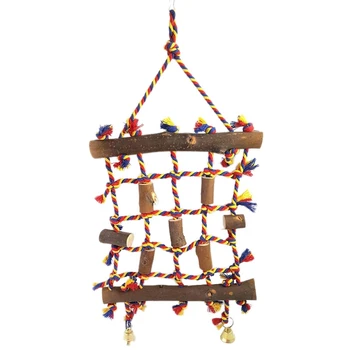 Bird Swings, Wooden Ladder Swing Hammock Cotton Rope for Parrots Climbing Chewing Pet Cage Hanging Toy
Bird Swings, Wooden Ladder Swing Hammock Cotton Rope for Parrots Climbing Chewing Pet Cage Hanging Toy