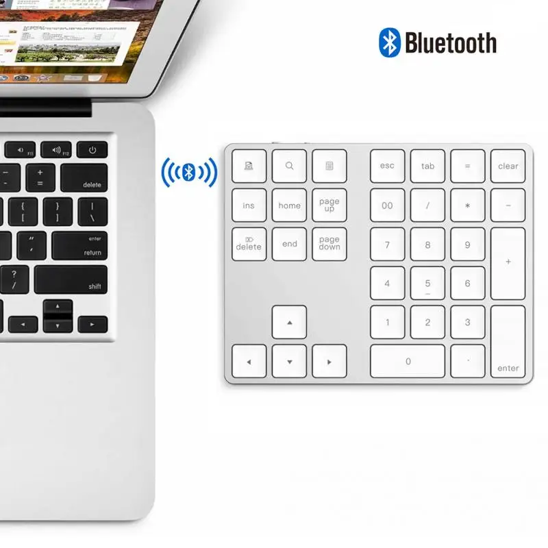 34 Keys Wireless Bluetooth Numeric Mini Keyboard Aluminum Alloy Laptop Digital Keypad for Apple for Android for MacBook for IOS
34 Keys Wireless Bluetooth Numeric Mini Keyboard Aluminum Alloy Laptop Digital Keypad for Apple for Android for MacBook for IOS