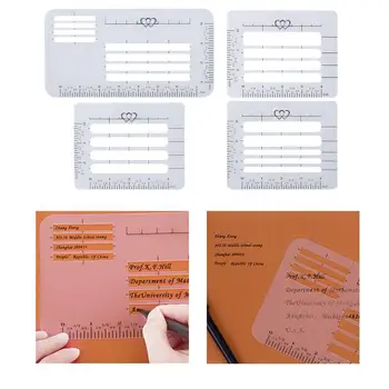 4pcs Notebook Multi-use Envelope Handwriting Practice Stencil Rulers Set Guide Letter Addressing Postcards Craft Diary Temp I1F1
4pcs Notebook Multi-use Envelope Handwriting Practice Stencil Rulers Set Guide Letter Addressing Postcards Craft Diary Temp I1F1