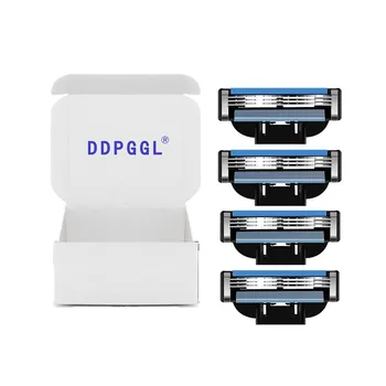 DDPGGL Furious 3 Manual Shaver Razor Blade for Men Replaceable Blade for Mach3 4pcs/lot Stainless Steel 3 Layer Shaving Razor
DDPGGL Furious 3 Manual Shaver Razor Blade for Men Replaceable Blade for Mach3 4pcs/lot Stainless Steel 3 Layer Shaving Razor