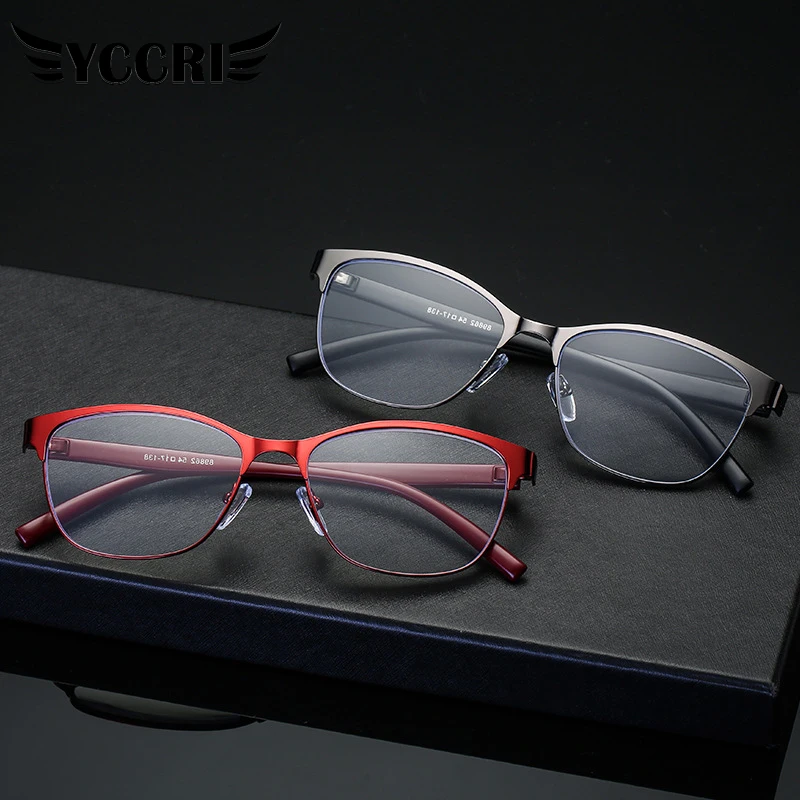 YCCRI New Retro Metal Reading Glasses Women Presbyopic Blue Light Blocking Eyeglasses for Parents Elder Eyewear Spring Hinges 
YCCRI New Retro Metal Reading Glasses Women Presbyopic Blue Light Blocking Eyeglasses for Parents Elder Eyewear Spring Hinges