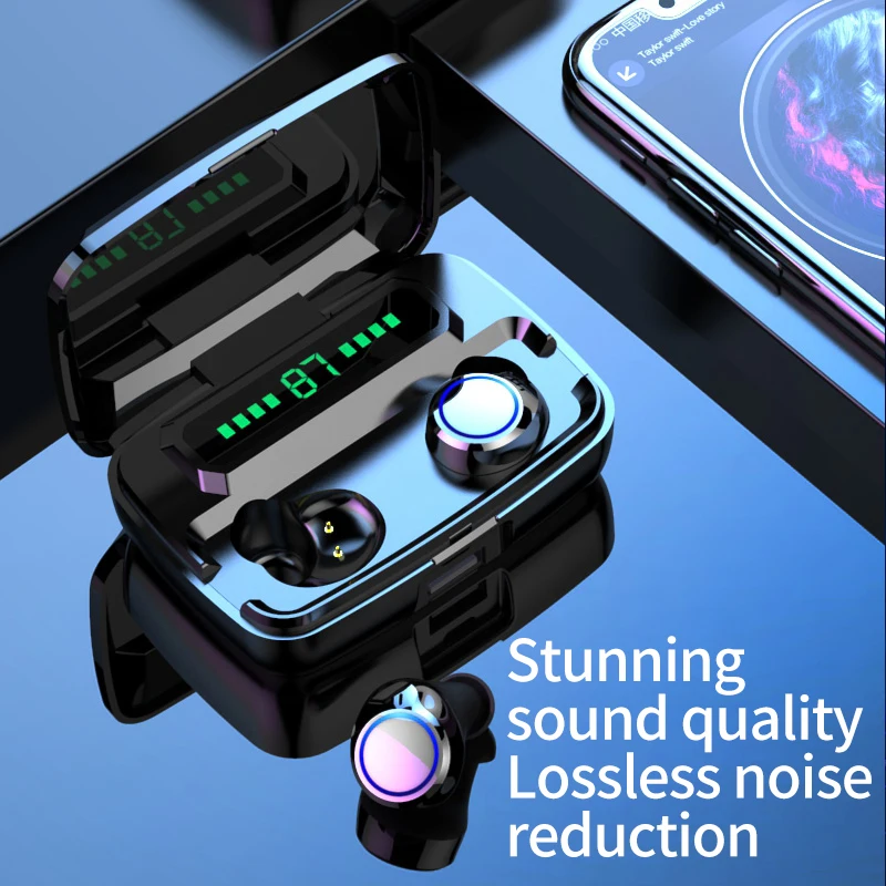 M11 Wireless Earphones TWS V5.1 Bluetooth earphone HiFi IPX7 Waterproof earbuds LED Touch Control Headset with dual microphone
M11 Wireless Earphones TWS V5.1 Bluetooth earphone HiFi IPX7 Waterproof earbuds LED Touch Control Headset with dual microphone