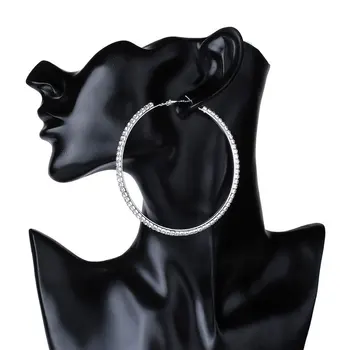 New Fashion Iced Out Bling Rhinestone Circle Hoop Earrings Simple Big Circle Gold Color Loop For Women Girl Jewelry
New Fashion Iced Out Bling Rhinestone Circle Hoop Earrings Simple Big Circle Gold Color Loop For Women Girl Jewelry