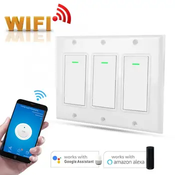 Smart Remote WiFi Wall Touch Timing Switch for Google Home Voice Control US 100-125V
Smart Remote WiFi Wall Touch Timing Switch for Google Home Voice Control US 100-125V