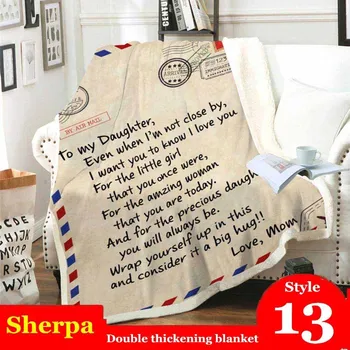 WOSTAR Letter Design Blanket To My Daughter/Wife/Son/Girlfriend Warm Cozy winter Letter Throw Blanket for Bed Sofa bedspreads
WOSTAR Letter Design Blanket To My Daughter/Wife/Son/Girlfriend Warm Cozy winter Letter Throw Blanket for Bed Sofa bedspreads