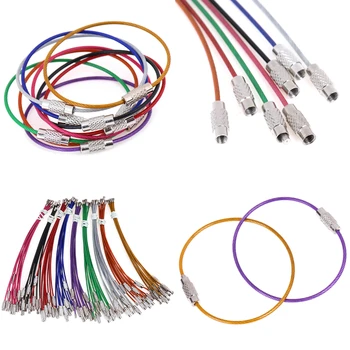 10pcs 1.5*150mm Stainless Steel Wire Keychain Ring Key Keyring Circle Rope Cable Loop Outdoor Camp Luggage Tag Screw Lock Gadget
10pcs 1.5*150mm Stainless Steel Wire Keychain Ring Key Keyring Circle Rope Cable Loop Outdoor Camp Luggage Tag Screw Lock Gadget