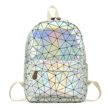 Holographic Women's bag Hologram Leather Female Fashion travel Backpack Laser For Girl School Casucal bag Pack Mochila feminina 
Holographic Women's bag Hologram Leather Female Fashion travel Backpack Laser For Girl School Casucal bag Pack Mochila feminina