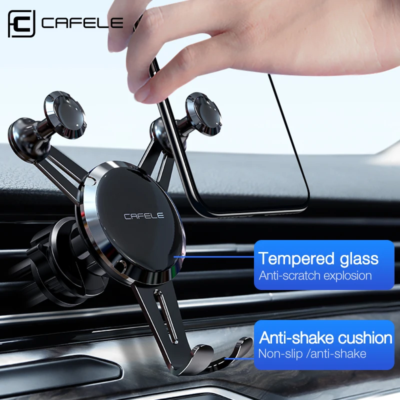 CAFELE Phone Holder for Air Vent Mount Universal Holder Stand for Mobile Phone in Car Support For iPhone 11 Pro Max 4-7 inches
CAFELE Phone Holder for Air Vent Mount Universal Holder Stand for Mobile Phone in Car Support For iPhone 11 Pro Max 4-7 inches