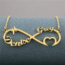 Custom Nameplate Necklace Personalized Stainless Steel Gold Name Pendant Love Heart 8 Shaped Heartbeat Women Men Choker Jewelry 
Custom Nameplate Necklace Personalized Stainless Steel Gold Name Pendant Love Heart 8 Shaped Heartbeat Women Men Choker Jewelry