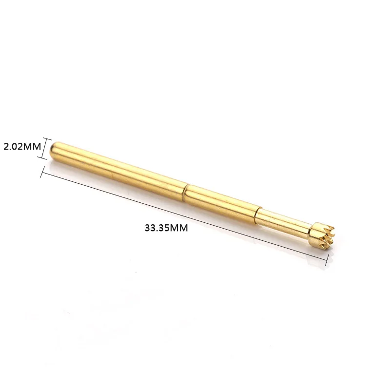 100Pcs Metal Brass Needle Plated Spring Compression Test Probe PA125-H2 Tool Instrument Diameter 2.02 mm Length 33.35mm
100Pcs Metal Brass Needle Plated Spring Compression Test Probe PA125-H2 Tool Instrument Diameter 2.02 mm Length 33.35mm
