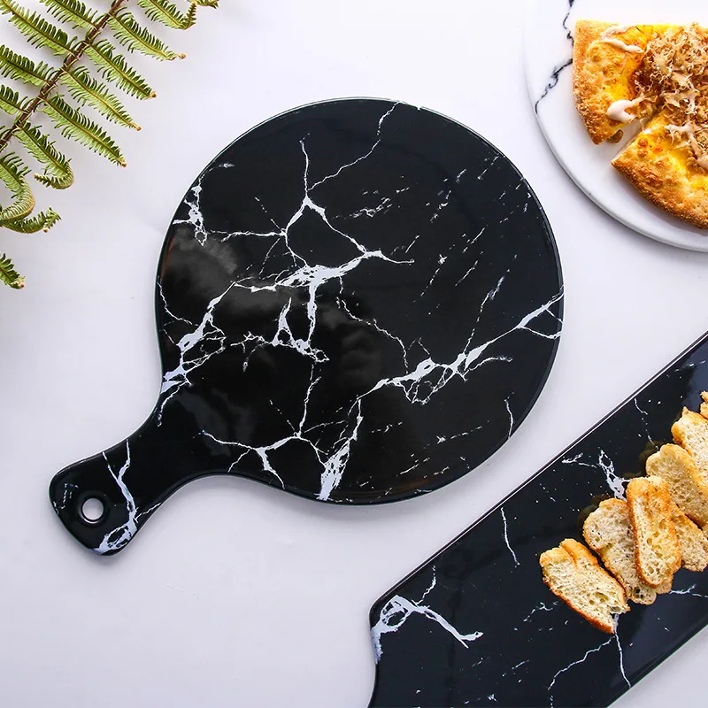 Marble ceramic breakfast plate bread plate with handle tea plate household rectangular fruit plate pizza tray
Marble ceramic breakfast plate bread plate with handle tea plate household rectangular fruit plate pizza tray