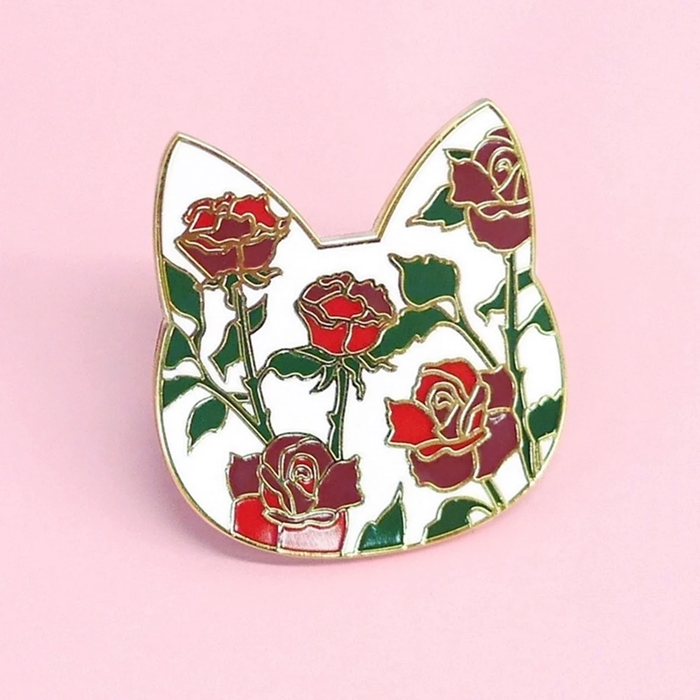 Rose Flower Cat Hard Enamel Pin Cute Cartoon Blossom Plant Badge Brooch Unique Lapel Jewelry Fashion Accessories Gift
Rose Flower Cat Hard Enamel Pin Cute Cartoon Blossom Plant Badge Brooch Unique Lapel Jewelry Fashion Accessories Gift
