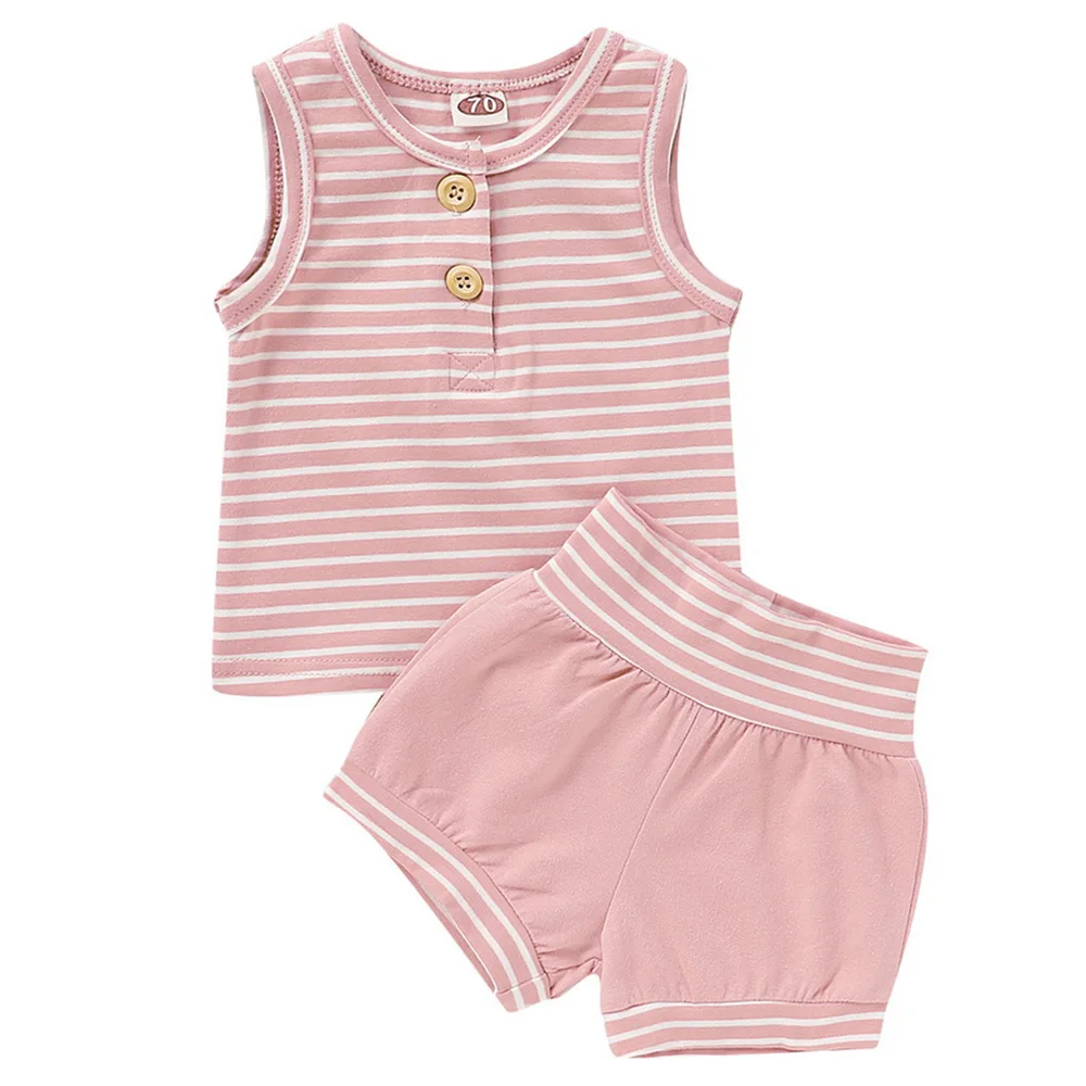 Фото Летняя одежда для новорожденных комплект с шортами маленьких девочек и