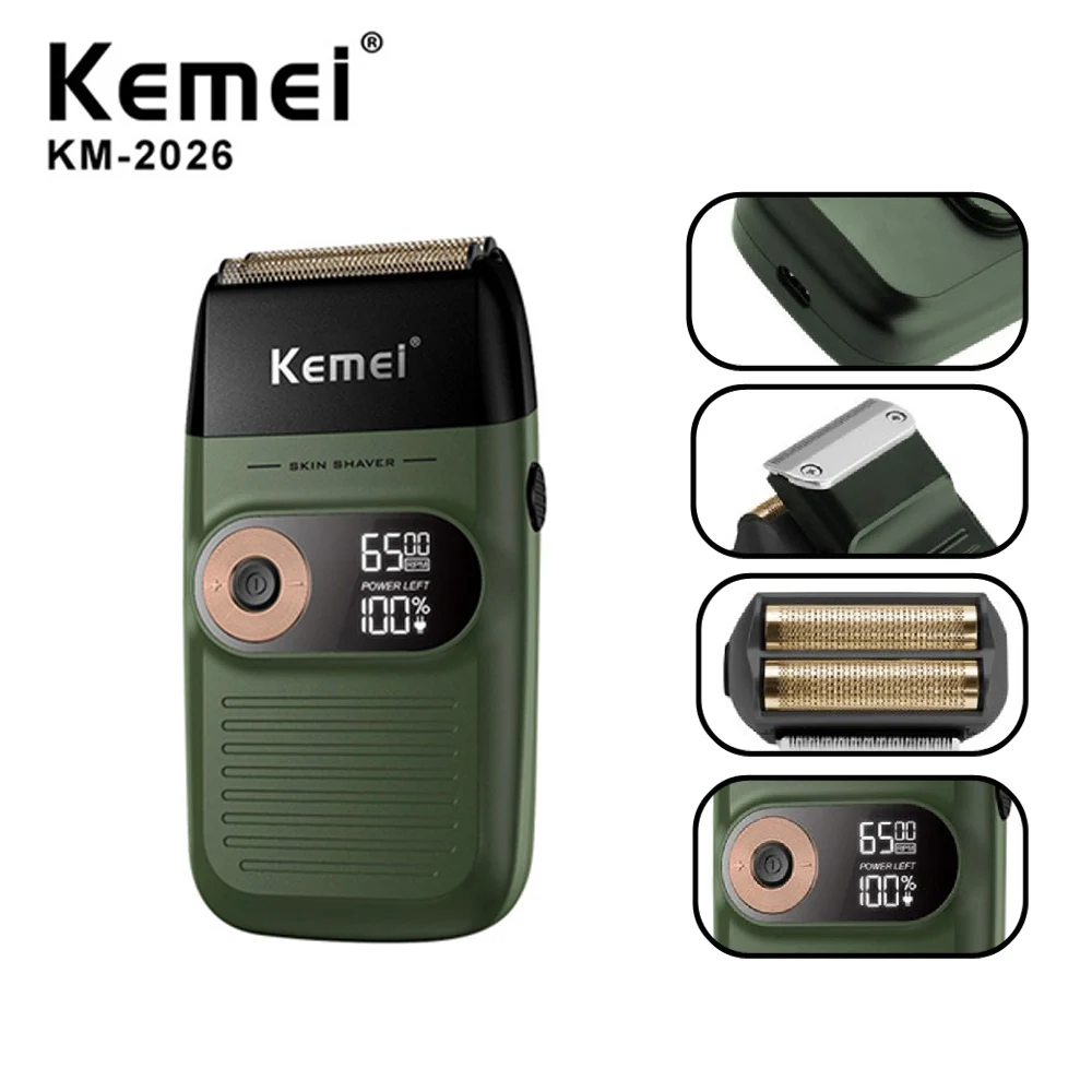 Kemei Electric Shaver Rechargeable Electric Beard Trimmer Shaving Machine for Men Twin Blade Washable Reciprocating Beard Razor
Kemei Electric Shaver Rechargeable Electric Beard Trimmer Shaving Machine for Men Twin Blade Washable Reciprocating Beard Razor