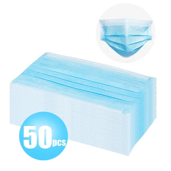 50Pcs/Lot Face Mouth Mask 3-Ply PM2.5 Non Woven Disposable Dustproof Breathable Earloops Comfortable Cover Masks Fast Shipping
50Pcs/Lot Face Mouth Mask 3-Ply PM2.5 Non Woven Disposable Dustproof Breathable Earloops Comfortable Cover Masks Fast Shipping
