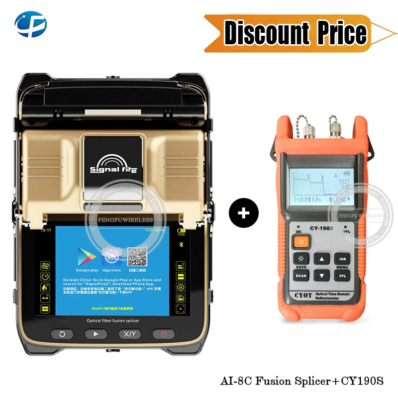 Hottest AI-8C Fiber Fusion Splicer Cable Welding Splicing machine Optical Ranger MINI OTDR CY190S VFL positioning instrument
Hottest AI-8C Fiber Fusion Splicer Cable Welding Splicing machine Optical Ranger MINI OTDR CY190S VFL positioning instrument