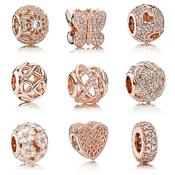 CHAMSS New S925 Sterling Silver PDS Rose Gold Inlaid String Butterfly Series Diy Bracelet Ladies Simple Fashion Jewelry Gift 
CHAMSS New S925 Sterling Silver PDS Rose Gold Inlaid String Butterfly Series Diy Bracelet Ladies Simple Fashion Jewelry Gift