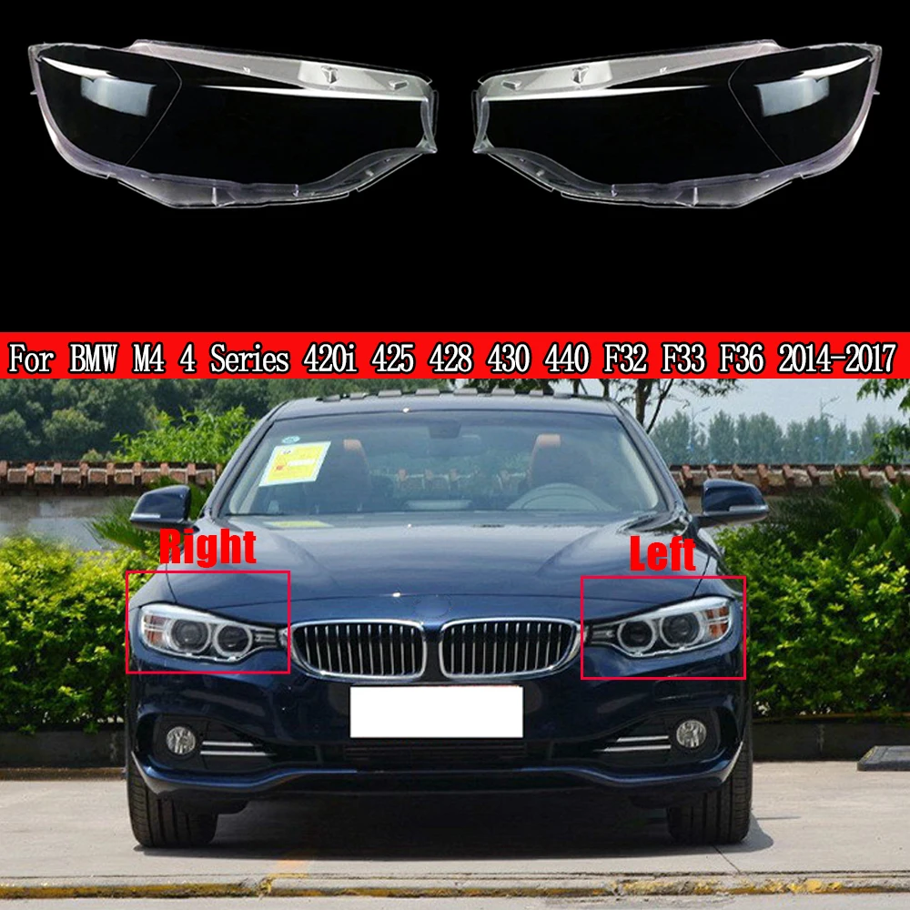 

Car Front Headlight Lens Glass Headlamps Lampshade Shell Caps For BMW M4 4 Series 420i 425 428 430 440 F32 F33 F36 2014~2017