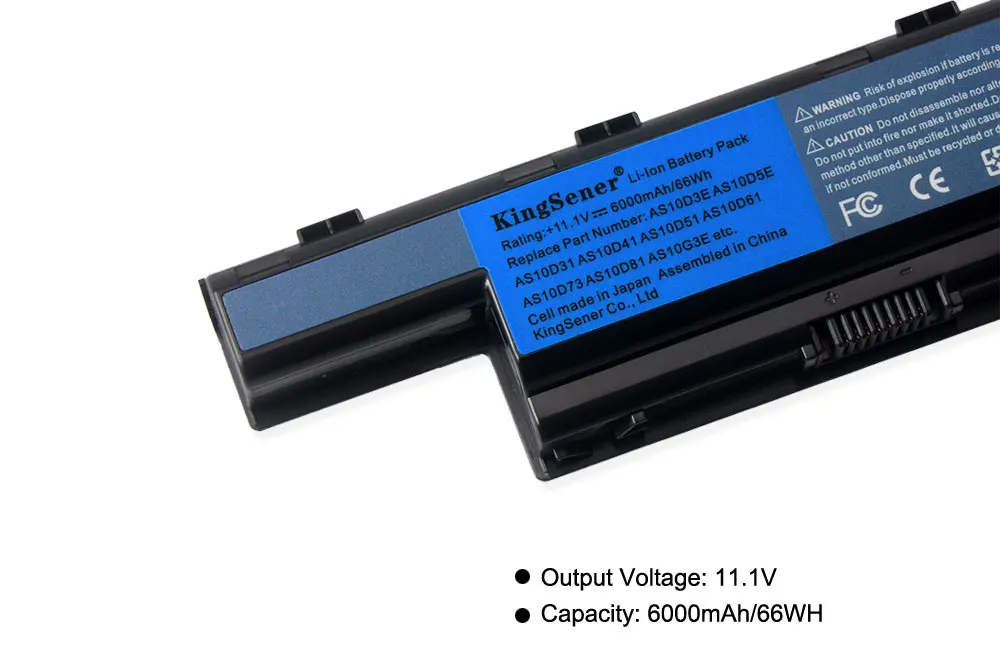 Аккумулятор KingSener для ноутбуков Acer Новый аккумулятор 4741G 5741 AS10D31 AS10D41 AS10D51 AS10D61 AS10D71