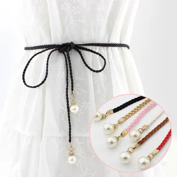 Women Luxury Braid Pearl Belt Fashion Ladies Candy Colors Rope Braid Belt Waistband Female Thin Belt For Dress Accessories
Women Luxury Braid Pearl Belt Fashion Ladies Candy Colors Rope Braid Belt Waistband Female Thin Belt For Dress Accessories