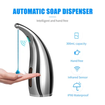 Liquid Soap Dispenser 300Ml Automatic Intelligent Sensor Induction Touchless ABS Hand Washing Dispensers for Kitchen Bathroom 
Liquid Soap Dispenser 300Ml Automatic Intelligent Sensor Induction Touchless ABS Hand Washing Dispensers for Kitchen Bathroom