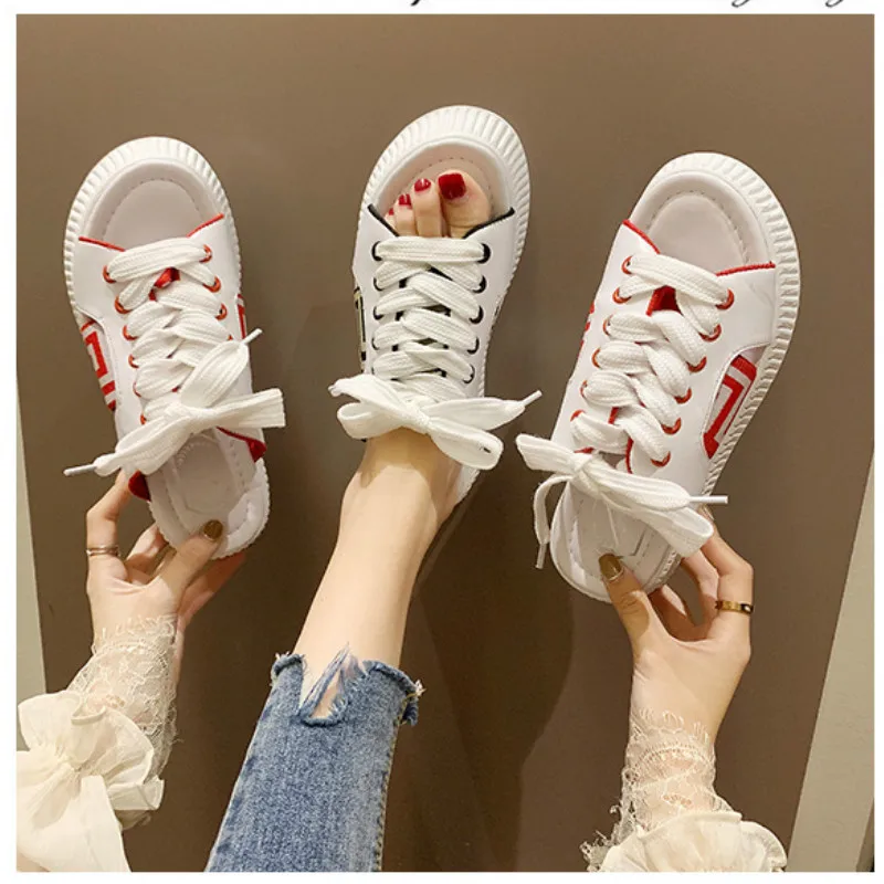 

Fashion Summer Ner Slides Outside Casual Cross-tied Flat With Med (3cm-5cm) Thick Bottom Breathable High Quality Womens Shoes