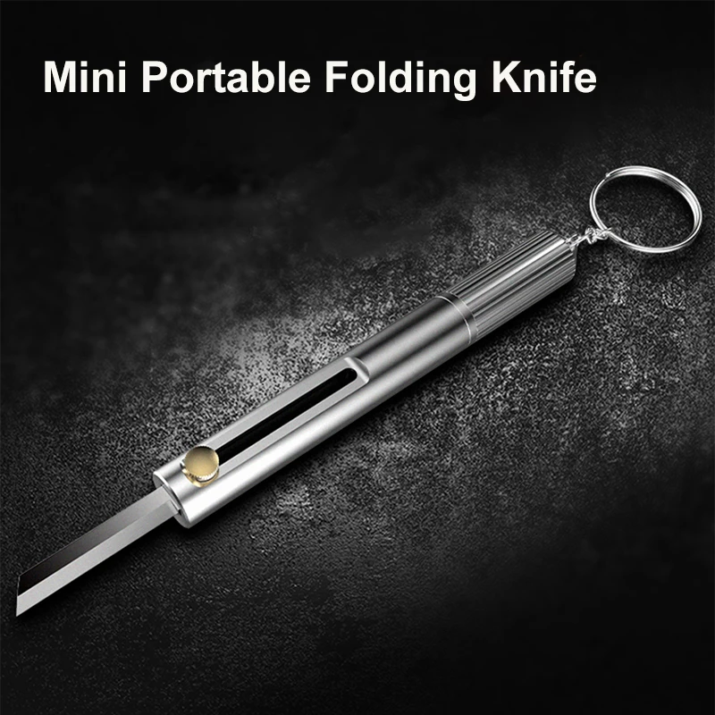 Portable Mini Folding Knife With Lanyard Camp Survival Letter Opener Self Defense Outdoor Tool Telescopic EDC | Инструменты