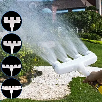 Sprinkler Adapter 5 Heads Irrigation Atomization Outdoor Plastic Adjustable Multifunction Sprinklers Orchard Seedling Garden