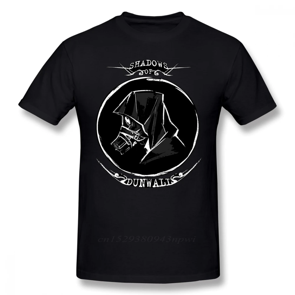Dishonored футболка черные тени с коротким рукавом и принтом Футболка мужская изящное