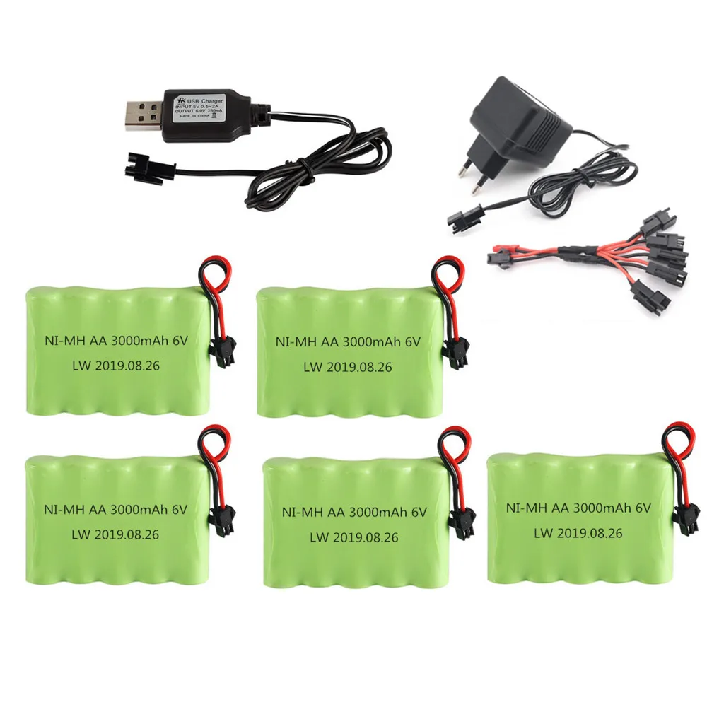 6v 3000mAh Battery and Charger For RC Toys Cars Boats Robots Tanks Gun AA 2400mAh 6v Rechargeable Battery Pack SM Plug
6v 3000mAh Battery and Charger For RC Toys Cars Boats Robots Tanks Gun AA 2400mAh 6v Rechargeable Battery Pack SM Plug