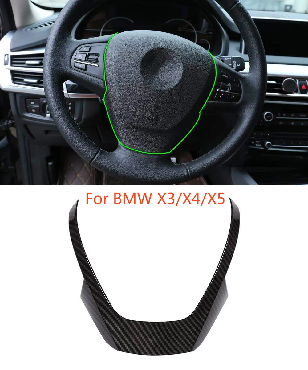 Декоративная накладка на руль для BMW X3/X4/X5 из углеродного волокна, стикер для отделки салона автомобиля, аксессуары для модификации 
Декоративная накладка на руль для BMW X3/X4/X5 из углеродного волокна, стикер для отделки салона автомобиля, аксессуары для модификации