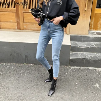 Mozuleva Skinny Women Denim Jeans All-match Fit High Waist Female Stretchable Pencil Jeans 2019 Autumn Streetwear Women Trousers 
Mozuleva Skinny Women Denim Jeans All-match Fit High Waist Female Stretchable Pencil Jeans 2019 Autumn Streetwear Women Trousers