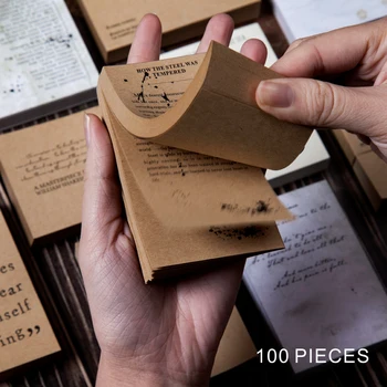 100 Kraft Paper Writing Vintage Notes Booklet English Library Tack-Free Hand Account Collage Material
100 Kraft Paper Writing Vintage Notes Booklet English Library Tack-Free Hand Account Collage Material