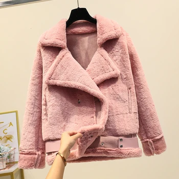 Dormitory Coat Korean Plush Fur Coat Velvet Lapel Thick Sheep Shearing Jackets Rabbit Fur Coat Imitates Rabbit Women Warm Parkas
Dormitory Coat Korean Plush Fur Coat Velvet Lapel Thick Sheep Shearing Jackets Rabbit Fur Coat Imitates Rabbit Women Warm Parkas