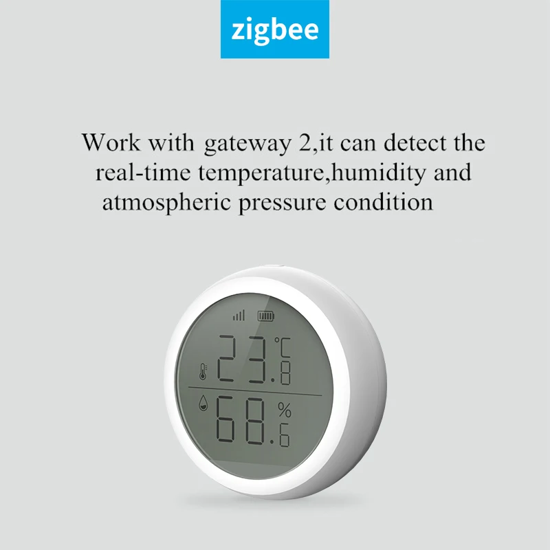 ZigBee Temperature Humidity Sensor With LCD Screen Display Working With TuYa ZigBee Hub Battery Powered Smart Life
ZigBee Temperature Humidity Sensor With LCD Screen Display Working With TuYa ZigBee Hub Battery Powered Smart Life