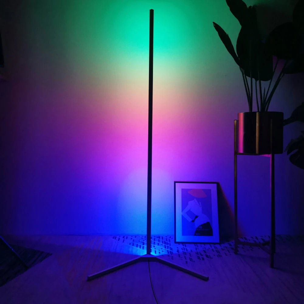 Современная простая RGB светодиодсветодиодный угловая Напольная Лампа красочные