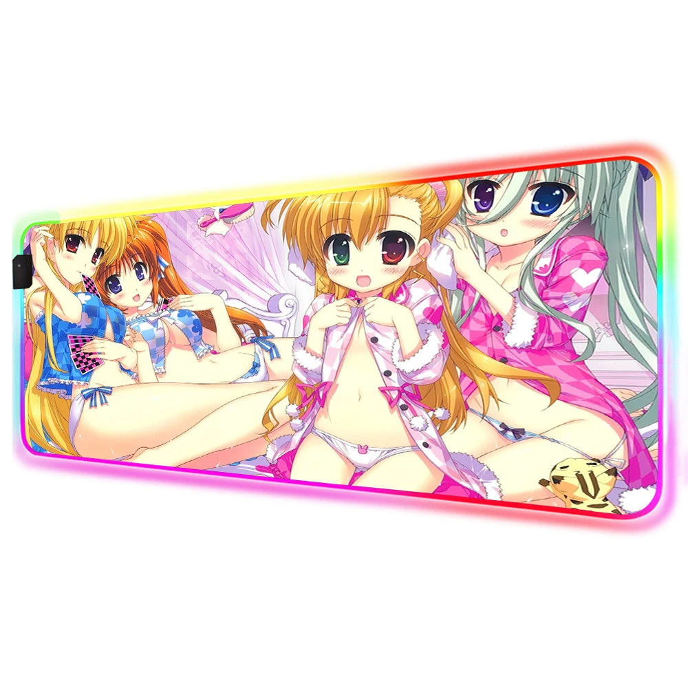 Mairuige Anime Mouse Pad Bikini Girls RGB Large Mousepad LED Backlight Color Computer Notebook Office Game Accessories Desk Mat
Mairuige Anime Mouse Pad Bikini Girls RGB Large Mousepad LED Backlight Color Computer Notebook Office Game Accessories Desk Mat