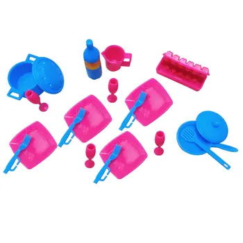 House Cute Mini Fun Toys 18 Pcs / set New Kid's play house toys dish, pan, saucepan kitchen cooking Kit furniture for Doll
House Cute Mini Fun Toys 18 Pcs / set New Kid's play house toys dish, pan, saucepan kitchen cooking Kit furniture for Doll
